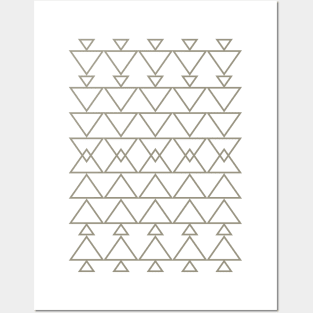 Geometric Aztec Line Drawing Posters and Art